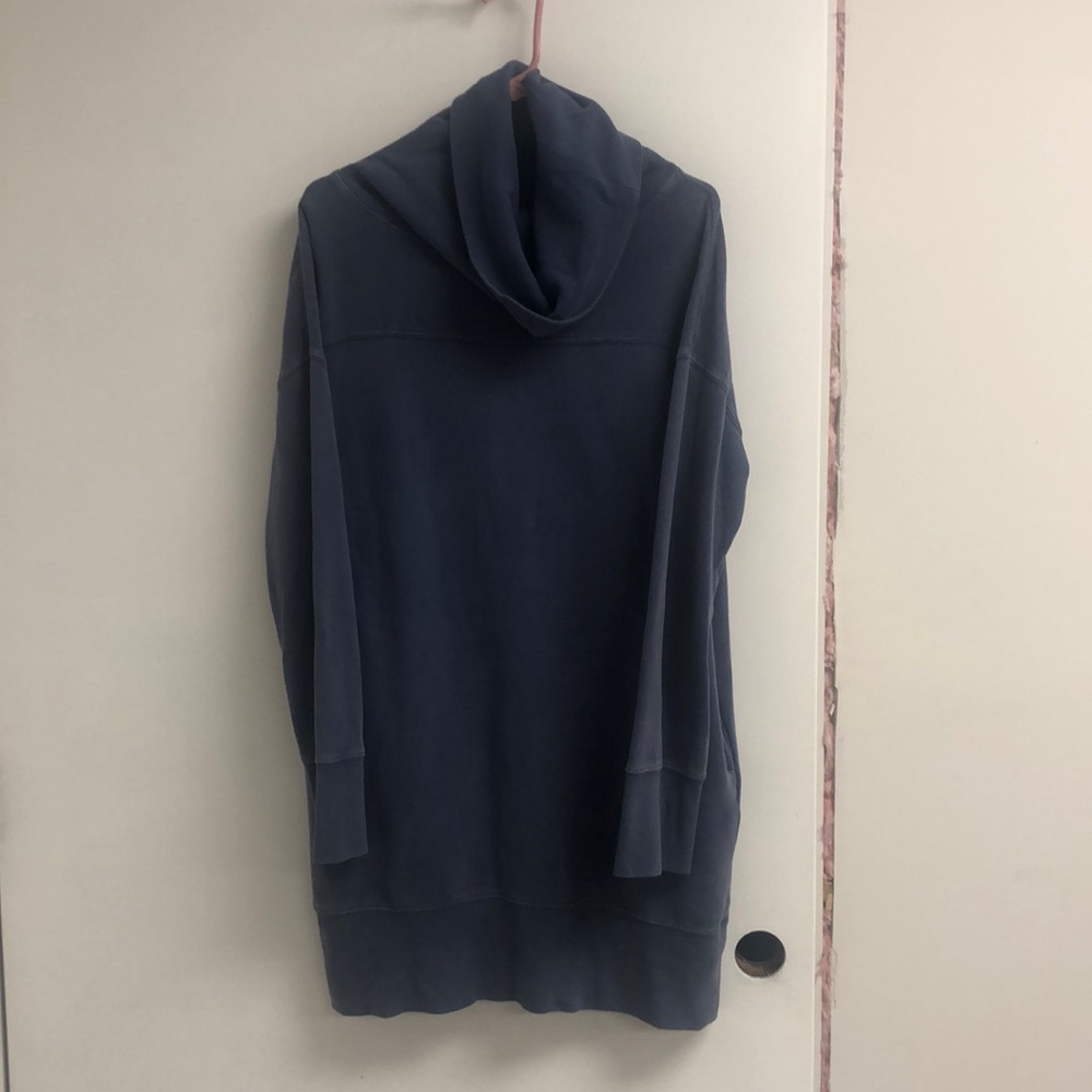 Sweatshirt Comfy Dress Pockets Blue Medium